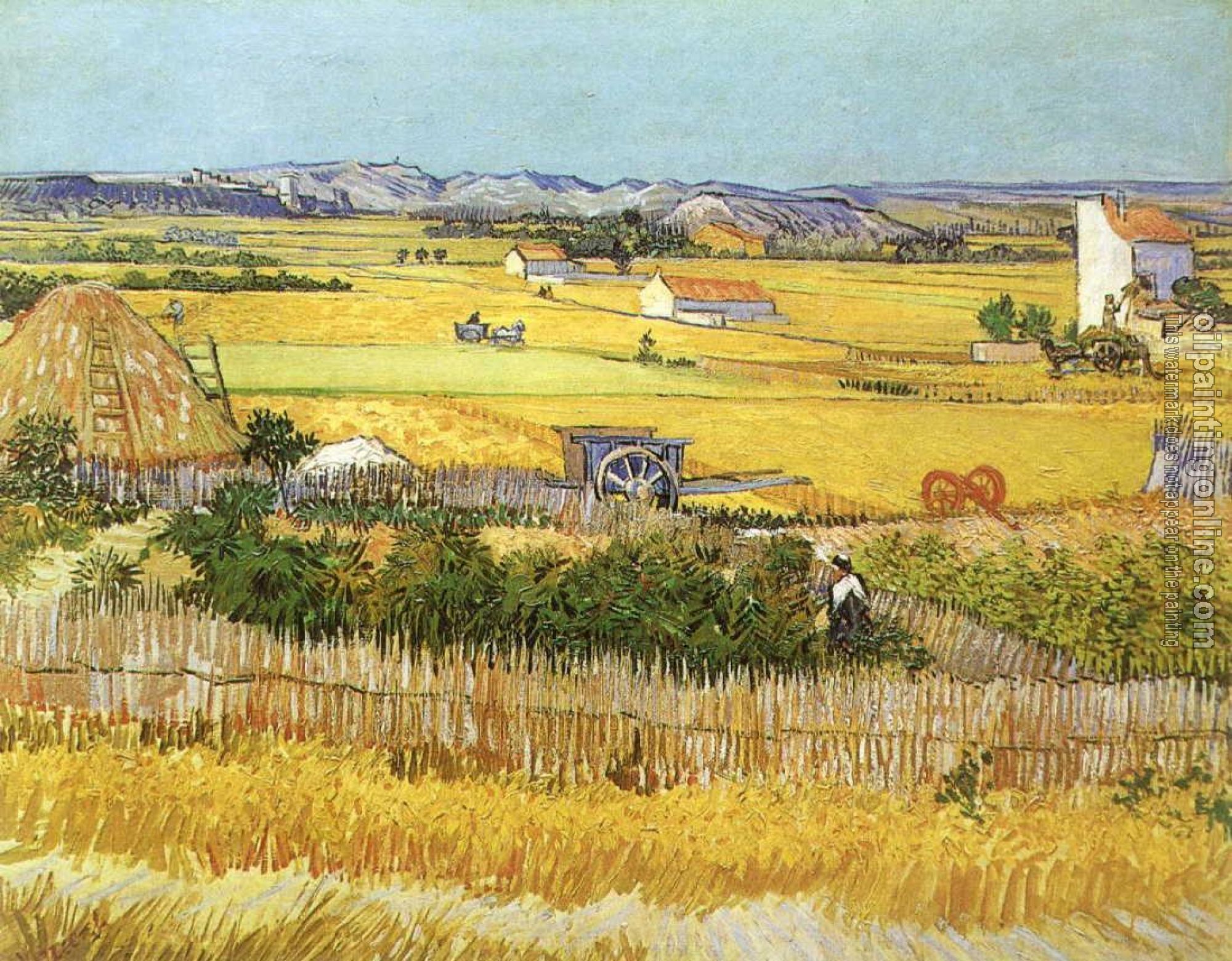 Gogh, Vincent van - Harvest at La Crau, with Montmaiour in the Background